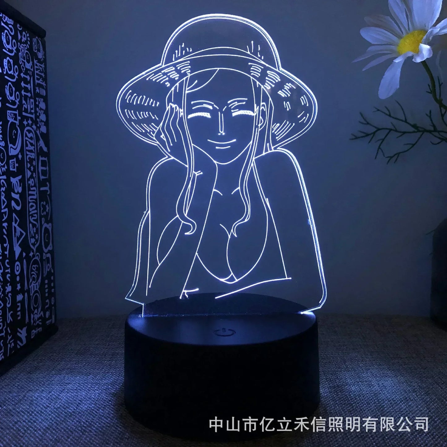Lámpara LED 3D One Piece — 16 colores + mando