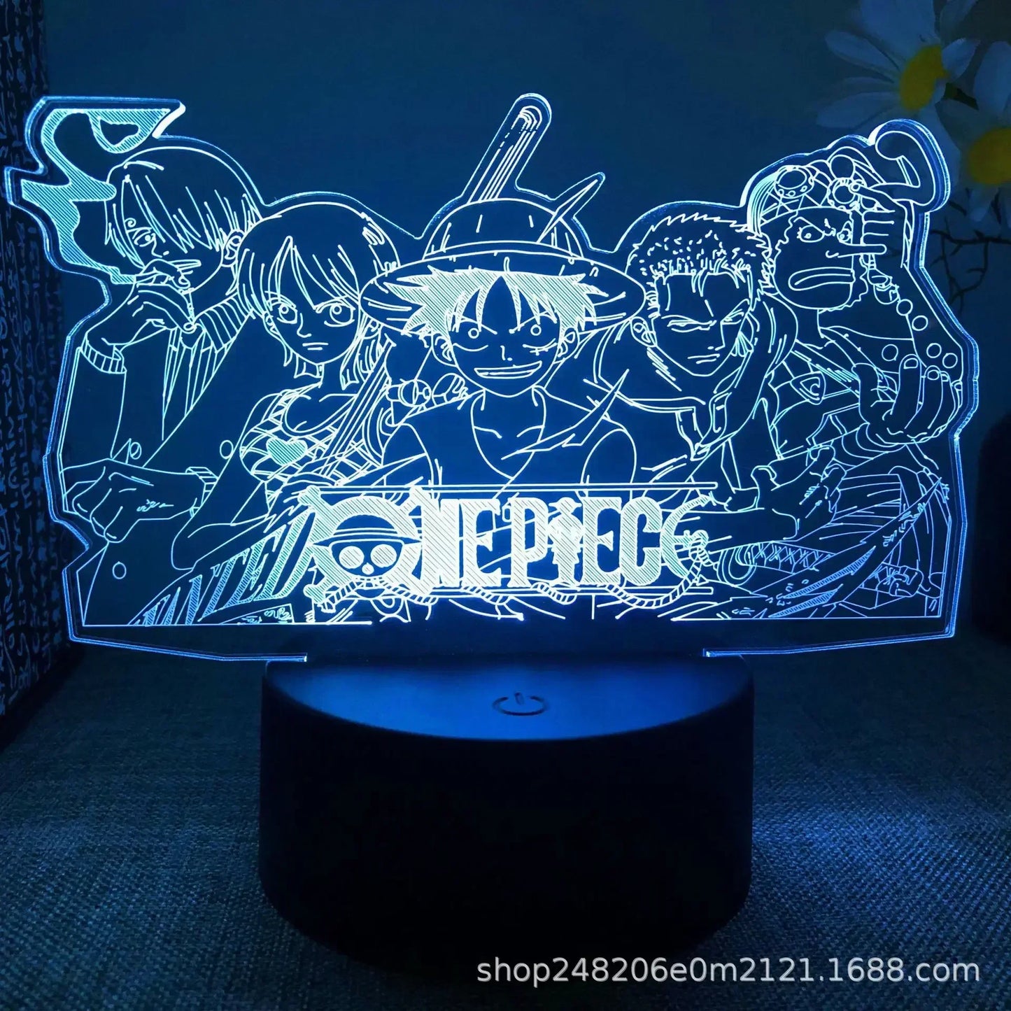 Lámpara LED 3D One Piece — 16 colores + mando