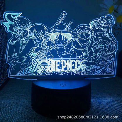 Lámpara LED 3D One Piece — 16 colores + mando