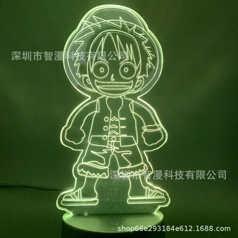 Lámpara LED 3D One Piece — 16 colores + mando