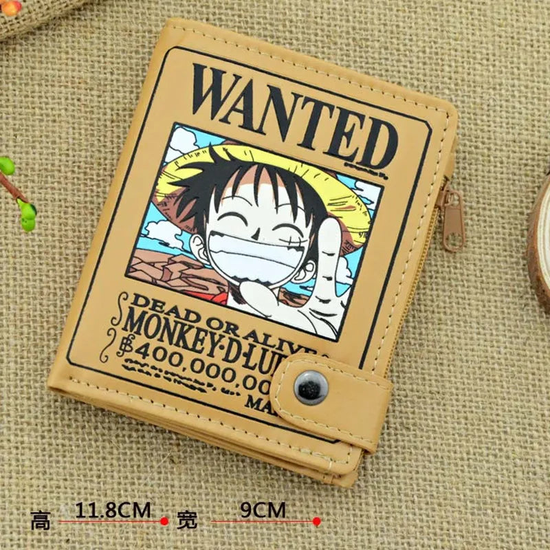 Cartera One Piece — Luffy, Zoro y Ace