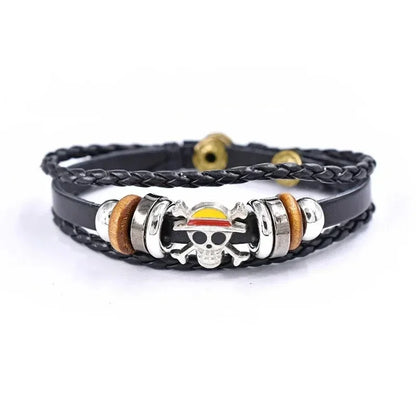 Pulsera One Piece — Cuero PU (Mugiwara)