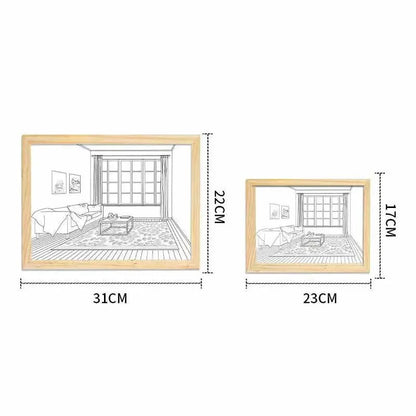 Lámpara LED One Piece — Cuadro de madera (23-31 cm)