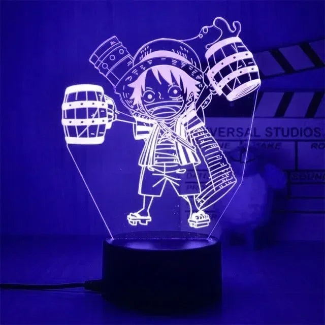 Lámpara LED 3D One Piece — 16 colores + mando