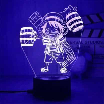 Lámpara LED 3D One Piece — 16 colores + mando