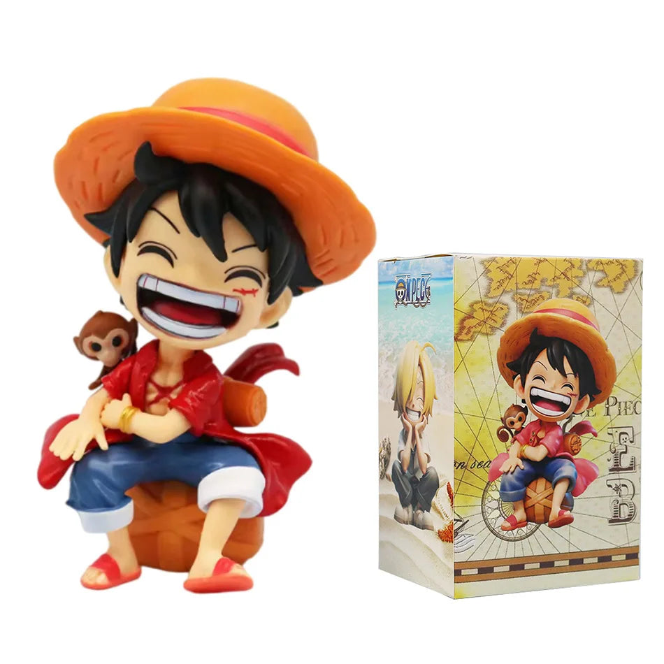 Mini figuras One Piece Q — Luffy, Zoro, Sanji, Ace y Yamato