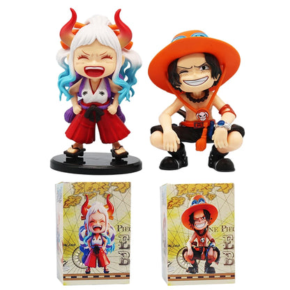 Mini figuras One Piece Q — Luffy, Zoro, Sanji, Ace y Yamato