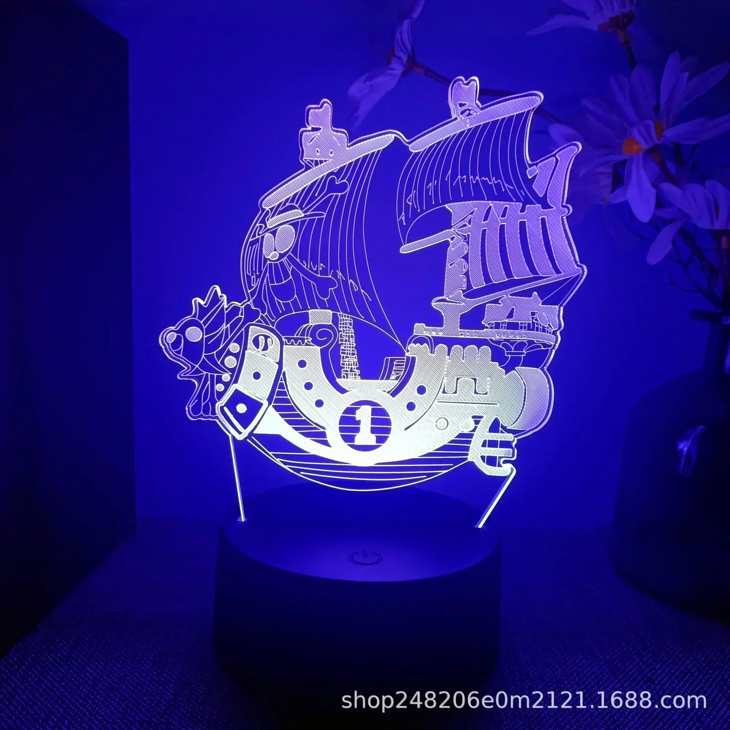 Lámpara LED 3D One Piece — 16 colores + mando