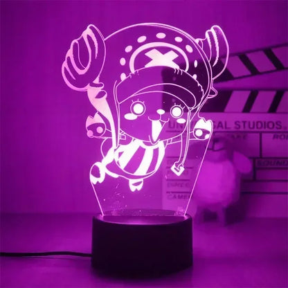 Lámpara LED 3D One Piece — 16 colores + mando