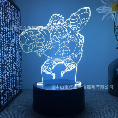 Lámpara LED 3D One Piece — 16 colores + mando