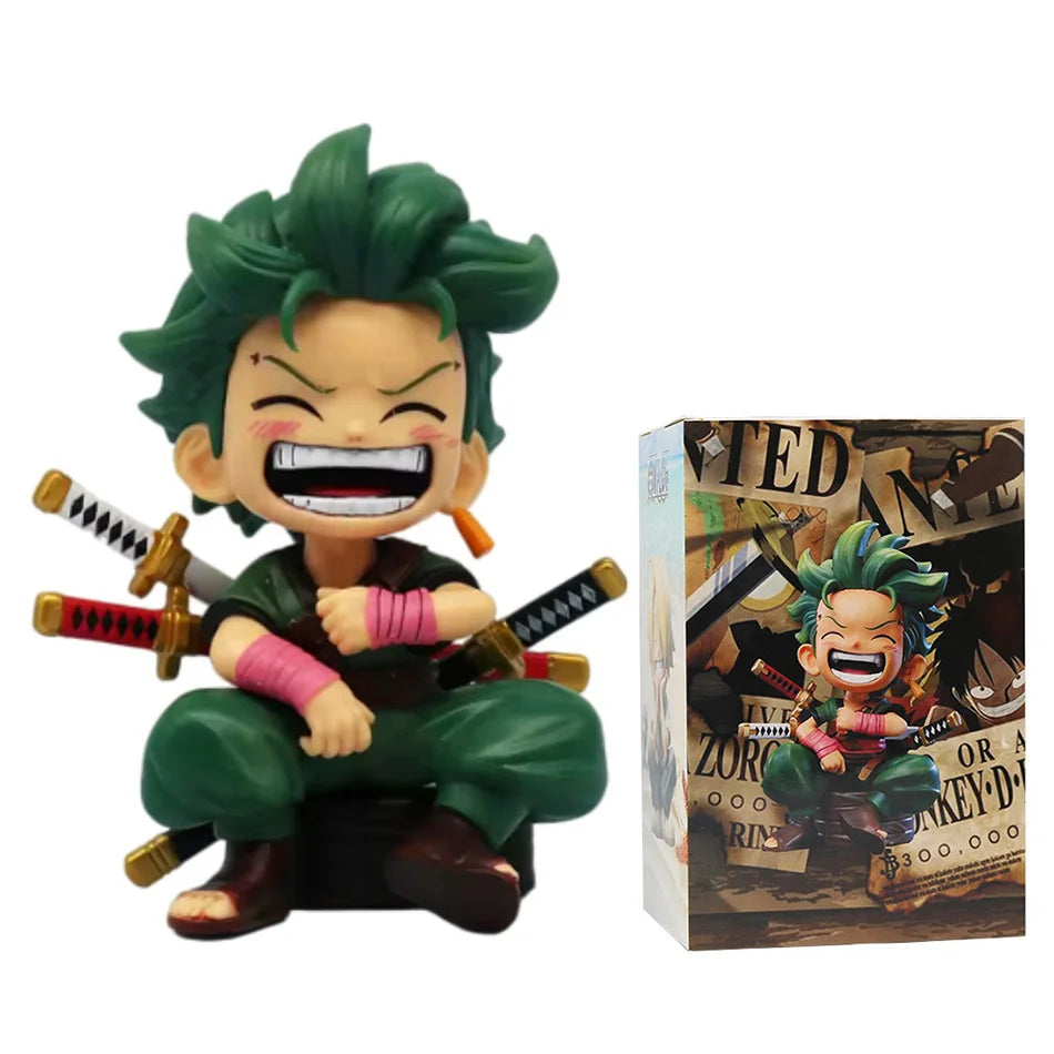 Mini figuras One Piece Q — Luffy, Zoro, Sanji, Ace y Yamato
