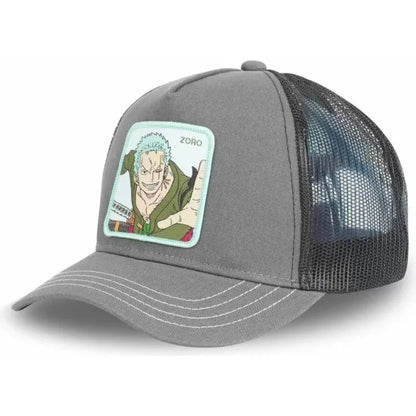 Gorra One Piece — Luffy, Zoro y Mugiwara