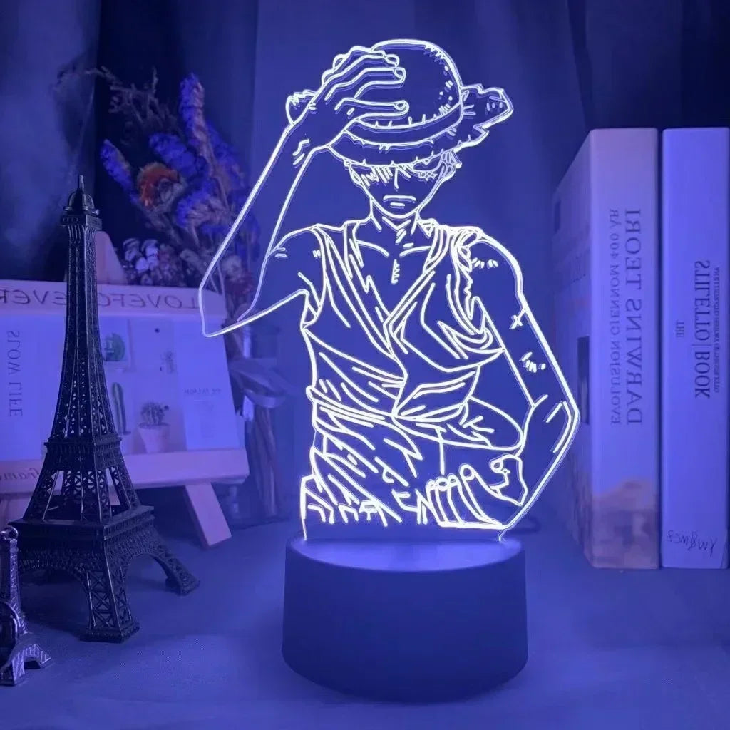 Lámpara LED 3D One Piece — 16 colores + mando