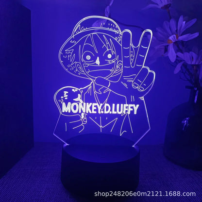 Lámpara LED 3D One Piece — 16 colores + mando