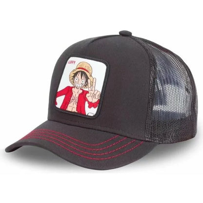Gorra One Piece — Luffy, Zoro y Mugiwara