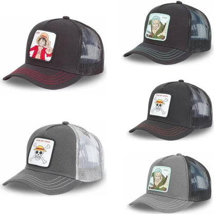 Gorra One Piece — Luffy, Zoro y Mugiwara