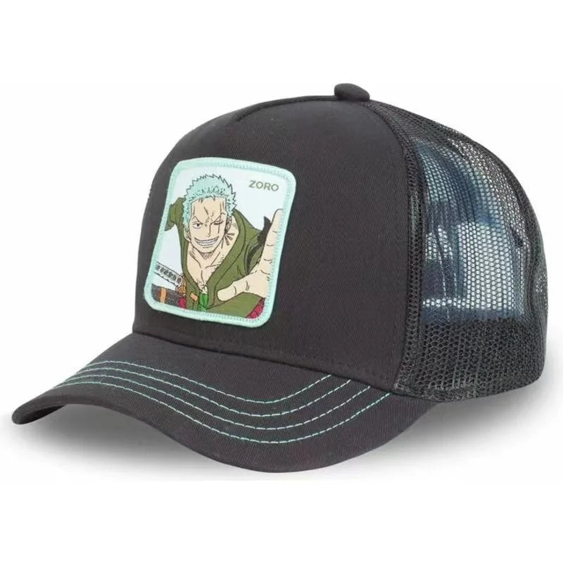 Gorra One Piece — Luffy, Zoro y Mugiwara
