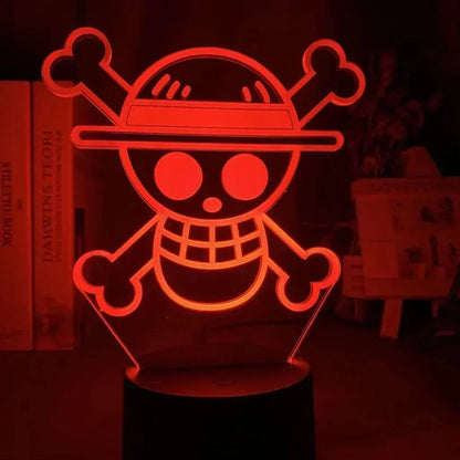 Lámpara LED 3D One Piece — 16 colores + mando