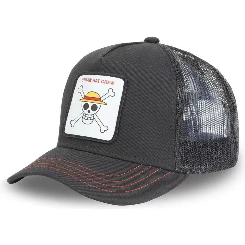 Gorra One Piece — Luffy, Zoro y Mugiwara