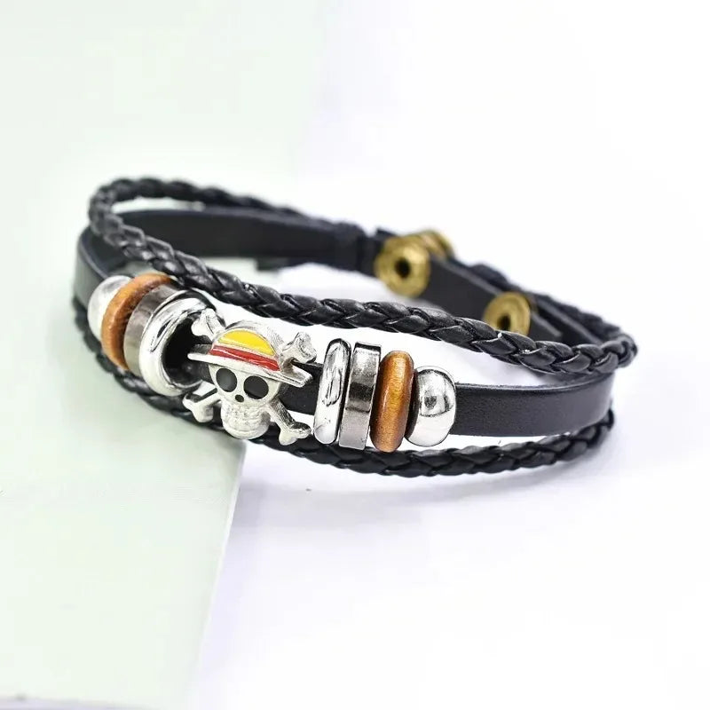 Pulsera One Piece — Cuero PU (Mugiwara)