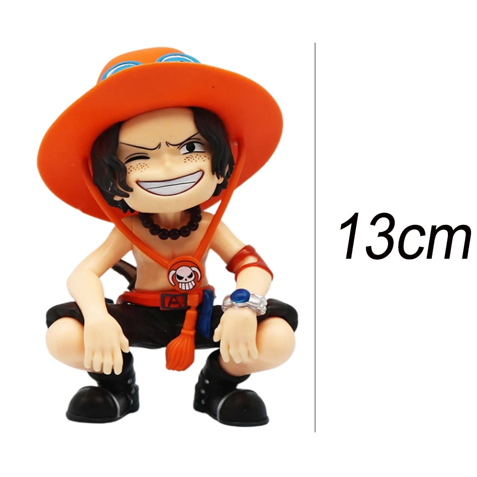 Mini figuras One Piece Q — Luffy, Zoro, Sanji, Ace y Yamato