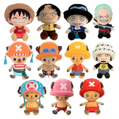 Peluche One Piece — Luffy, Zoro, Chopper, Ace o Law (20-25 cm)