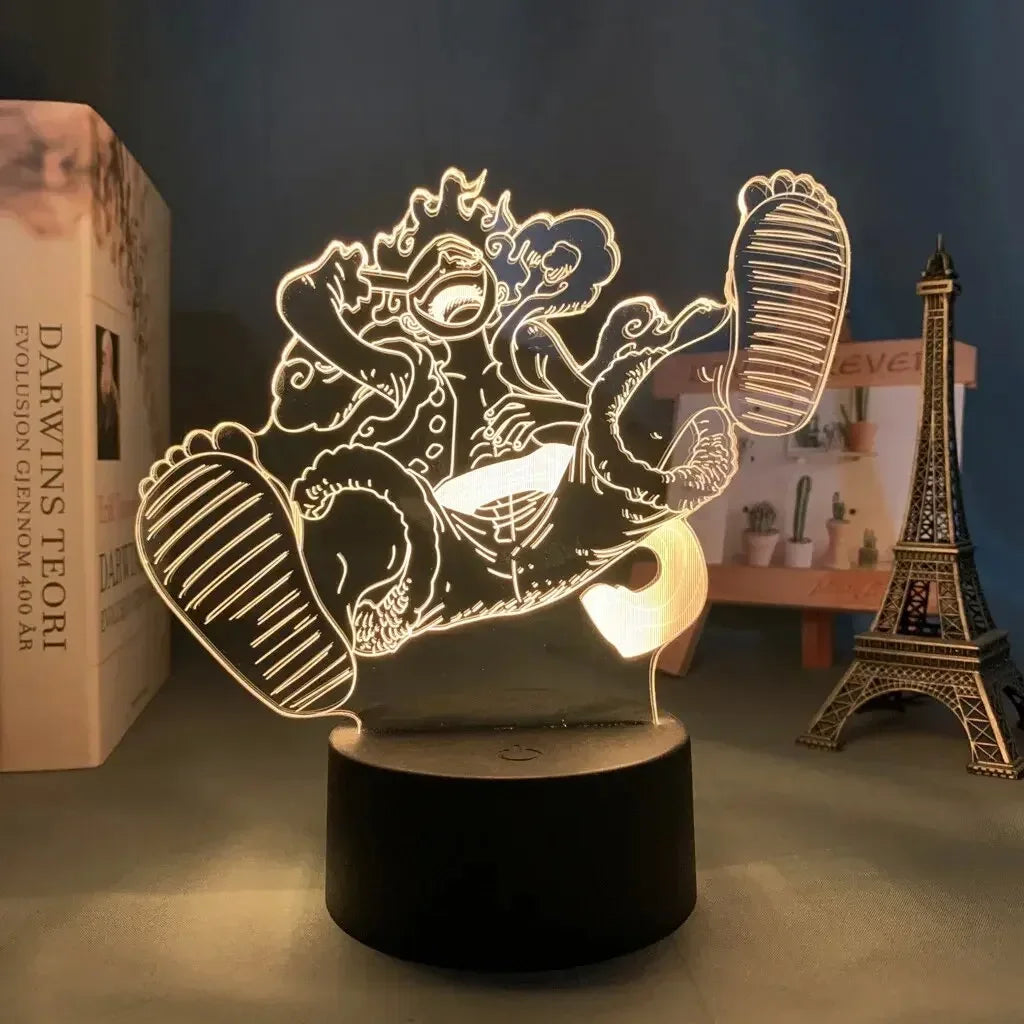 Lámpara LED 3D One Piece — 16 colores + mando