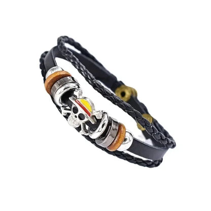 Pulsera One Piece — Cuero PU (Mugiwara)