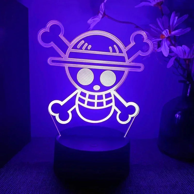 Lámpara LED 3D One Piece — 16 colores + mando