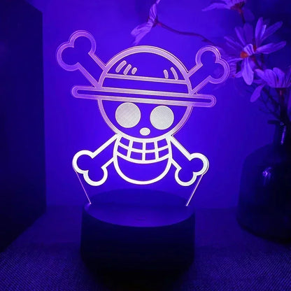 Lámpara LED 3D One Piece — 16 colores + mando