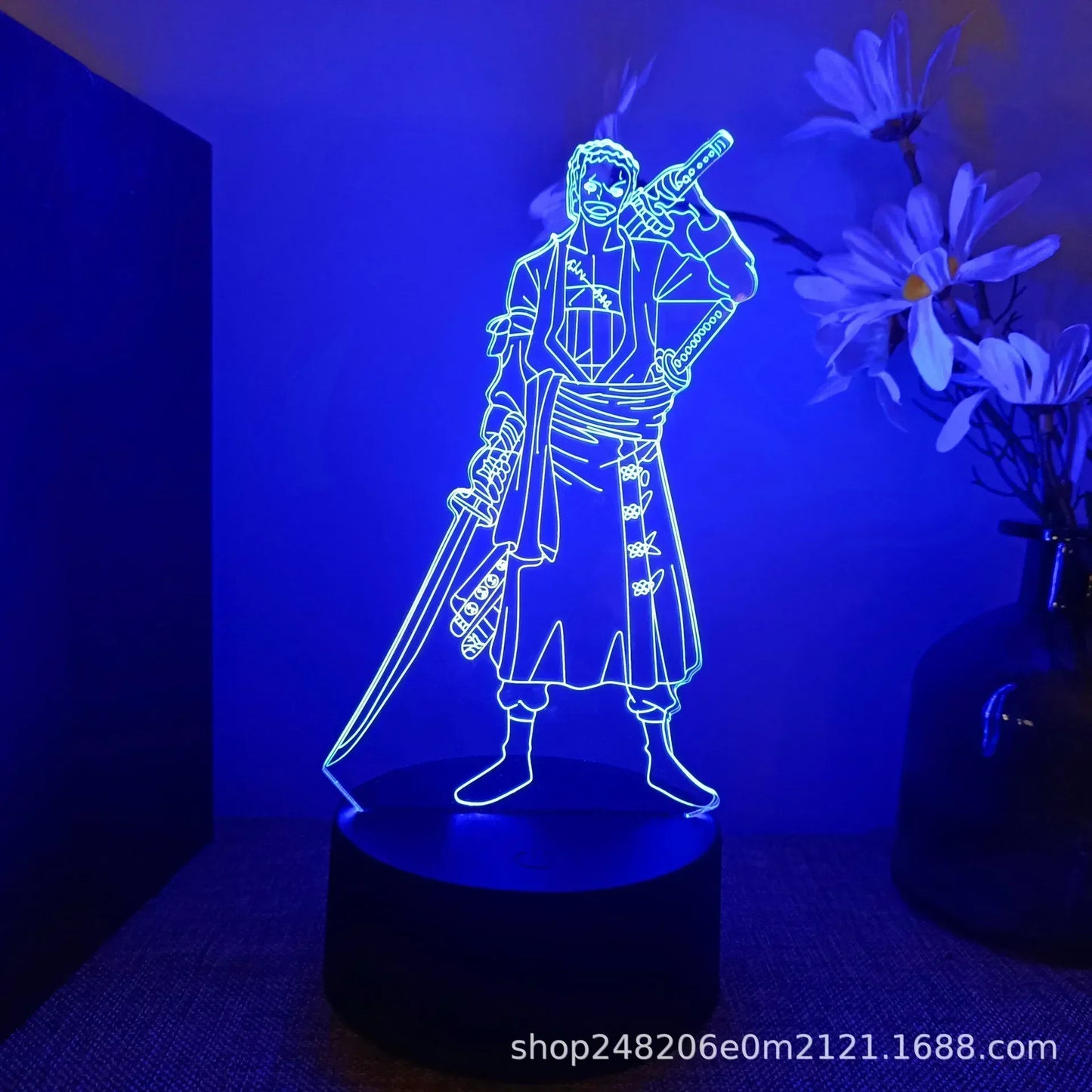 Lámpara LED 3D One Piece — 16 colores + mando