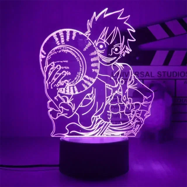 Lámpara LED 3D One Piece — 16 colores + mando