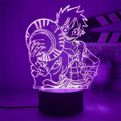 Lámpara LED 3D One Piece — 16 colores + mando