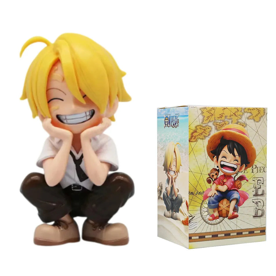 Mini figuras One Piece Q — Luffy, Zoro, Sanji, Ace y Yamato